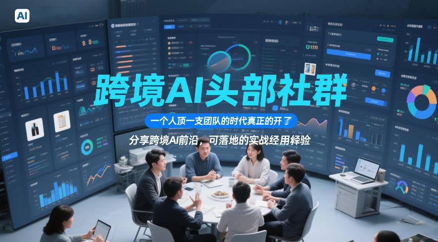 跨境AI头部社群，一个人顶一支团队的时代真正的开始了，分享跨境AI前沿，可落地的实战经验（更新5月23日）