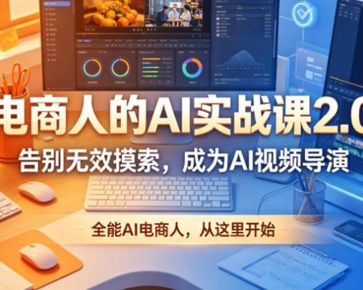 电商人的AI实战课2.0，告别无效摸索，成为AI视频导演，全能AI电商人，从这里开始