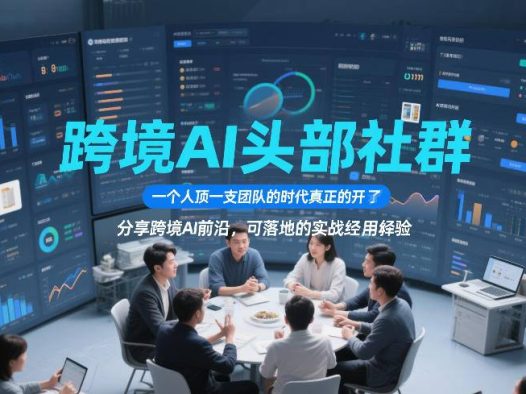 跨境AI头部社群，一个人顶一支团队的时代真正的开始了，分享跨境AI前沿，可落地的实战经验（更新5月23日）