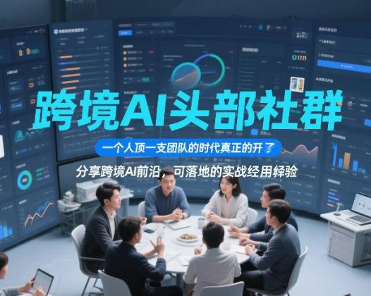 跨境AI头部社群，一个人顶一支团队的时代真正的开始了，分享跨境AI前沿，可落地的实战经验（更新5月23日）